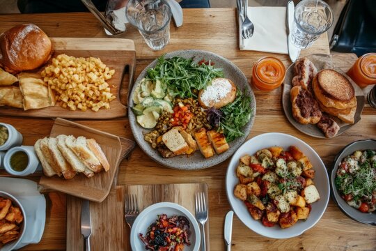 A food menu at a charity cafe with proceeds going to food banks