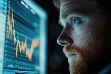 Person Looks at Computer Screen