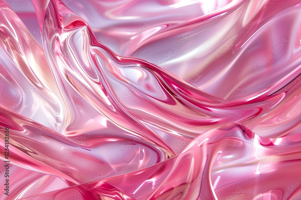 Poster pink holographic abstract background creating a stunning visual effect with its vibrant and iridesce