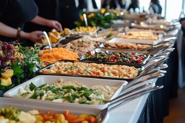 A food menu at a charity event with affordable meal options