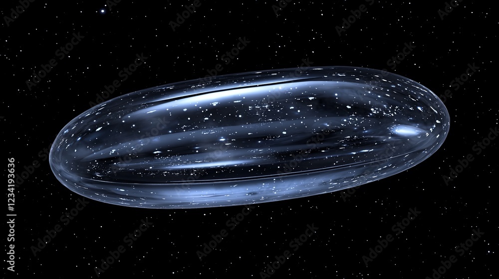 Poster Universe Encapsulated Within A Transparent Elliptical Shell