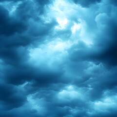 Fototapeta premium Dark Blue Stormy Cloudscape