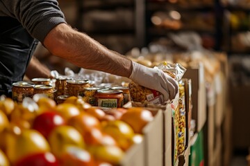 A food photography session capturing a community food drive