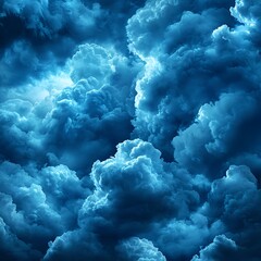 Naklejka premium Dark Blue Stormy Cloudscape