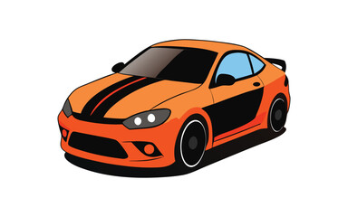 orange sports car