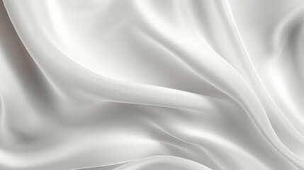 Fototapeta premium Soft White Silk Fabric with Smooth Flowing Lines for Elegant Textile Background and Design Inspiring Creativity and Luxury