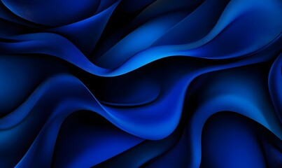 Obraz premium Abstract blue waves flowing, dynamic background, design element, website banner