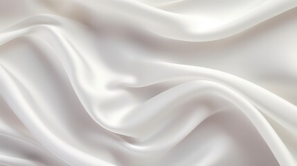 Obraz premium Luxurious White Silk Fabric with Soft Flowing Lines and Gentle Texture Ideal for Elegant Design Projects and Fashion Styling Options