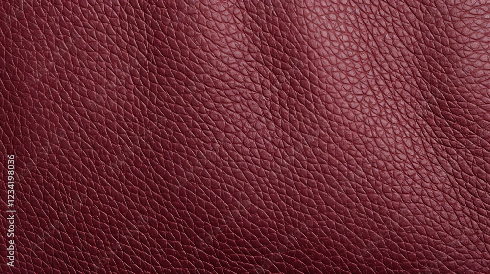 Aufkleber close-up view of maroon pebbled leather with textured pattern suitable for various design applicatio