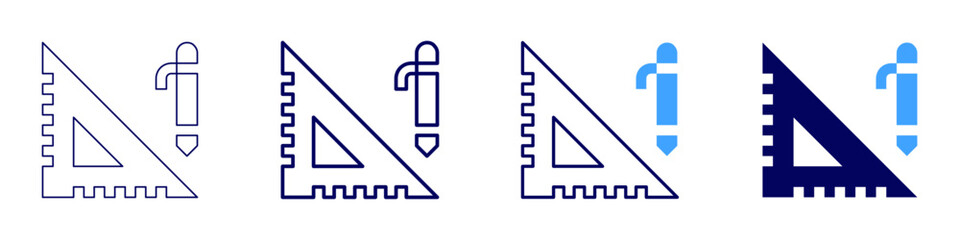 Stationery holder icon in 4 different styles. Thin Line, Line, Bold, and Bold Line. Duotone style. Editable stroke