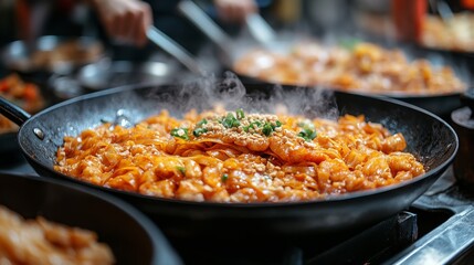 Vibrant street food market in thailand showcasing local cuisine and culinary delights