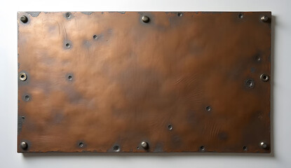 metal brushed bronze wide textured plate or plaque
