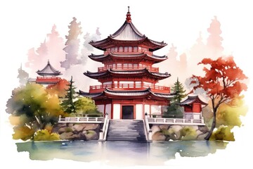 Architecture building pagoda temple.
