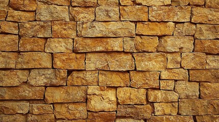 Brown orange gold background. Stone wall surface texture.