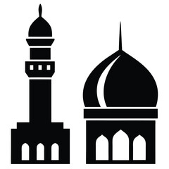 Mosque Icon, Vector Symbol Illustration