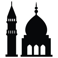 Mosque Icon, Vector Symbol Illustration