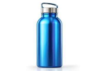 Stay hydrated sustainably with this reusable, eco-friendly blue metallic thermos.