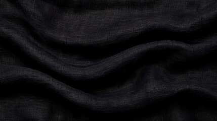 Fototapeta premium Dark Gray and Black Fabric Texture with Subtle Waves