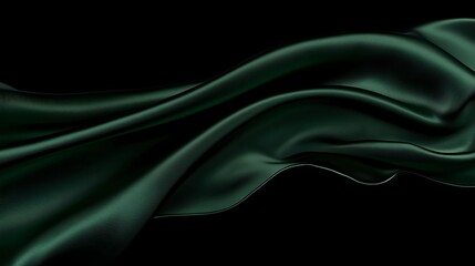 Obraz premium Dark Green Silk Fabric Drape