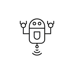 Robot icon vector illustration on white background
