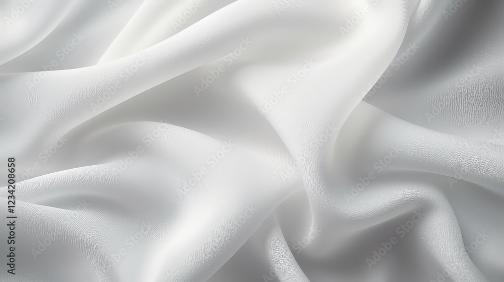 Poster soft white nonwoven fabric texture with smooth draping and elegant appearance ideal for backgrounds 