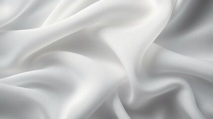 Obraz premium Soft White Nonwoven Fabric Texture with Smooth Draping and Elegant Appearance Ideal for Backgrounds and Textiles