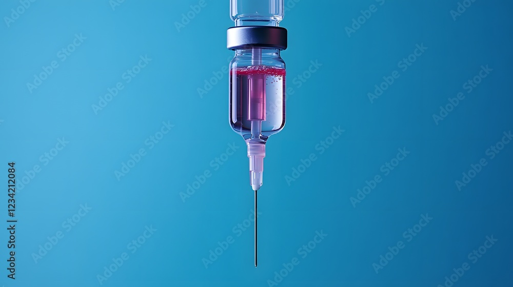 Aufkleber sterile iv line with saline solution isolated on a minimalist background representing hydration and 