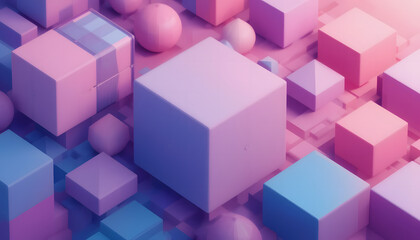 Obraz premium Abstract 3d rendering of geometric shapes. Composition with squares. Cube design