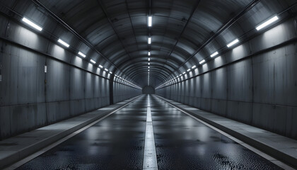 Obraz premium Underground Tunnel Corridor Cement 