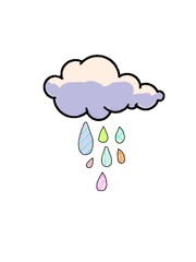 rain cloud and rain