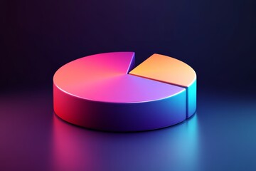 Colorful pie chart on a dark background showcasing data visualization and analysis techniques