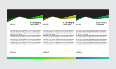 Corporate modern letterhead design bundle template with gradient color.
