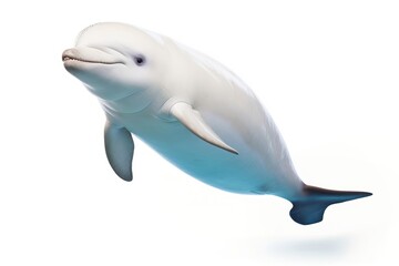 Fototapeta premium Beluga whale dolphin animal mammal.
