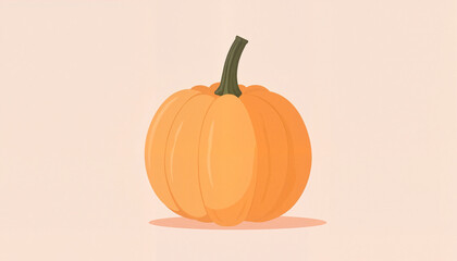 Obraz premium Orange pumpkin on light background