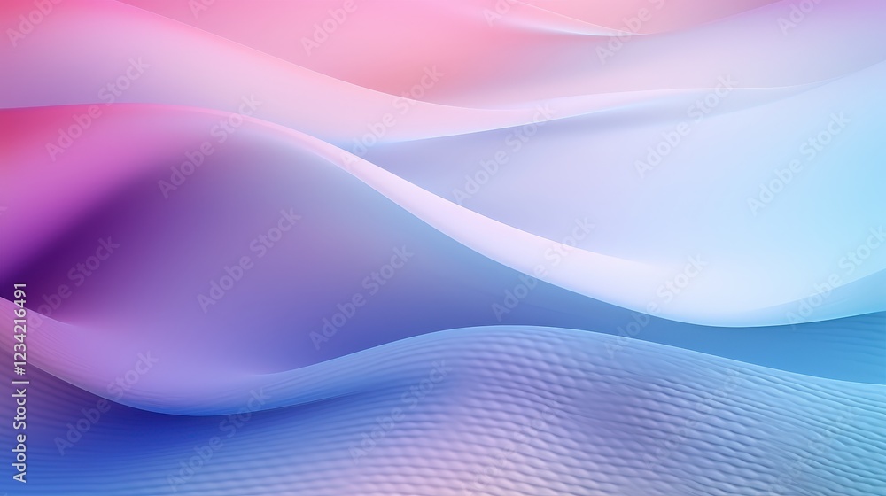 Poster abstract geometric pattern with blurred gradation of colors in soft waves and smooth lines for backg