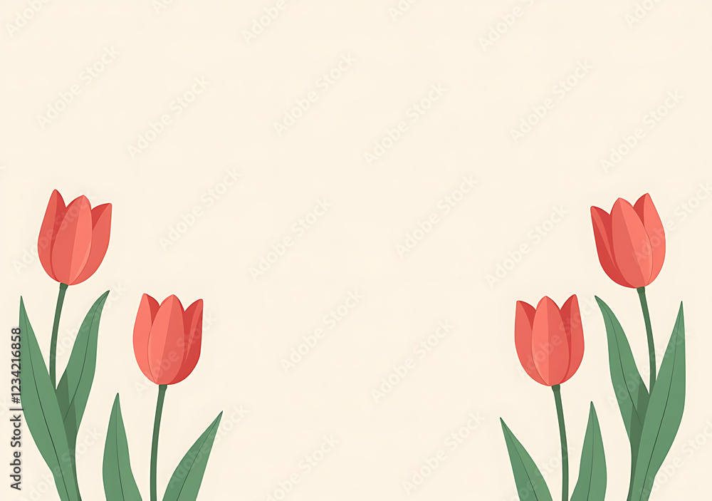 Poster tulip border small gap background image design layouts graphic compositions
