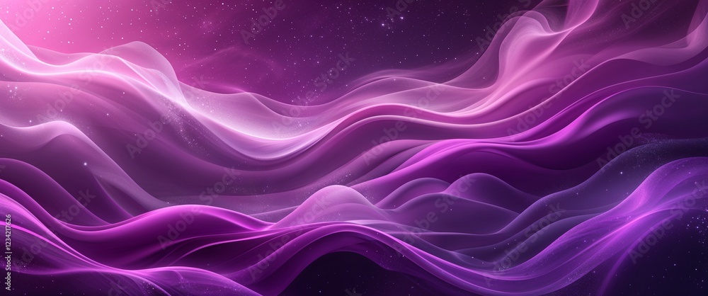 Wall mural magenta silky misty glowing background with smooth gradient and cosmic texture