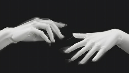 female hand white sculptures elegant gestures isolated 3d rendering concept