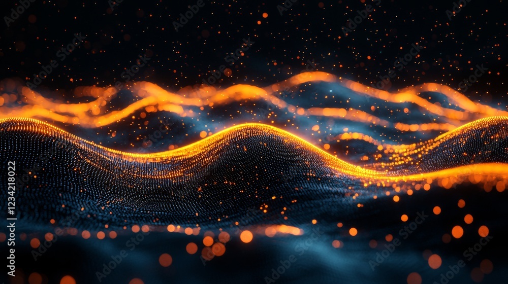 Poster dynamic waves of light a visual experience