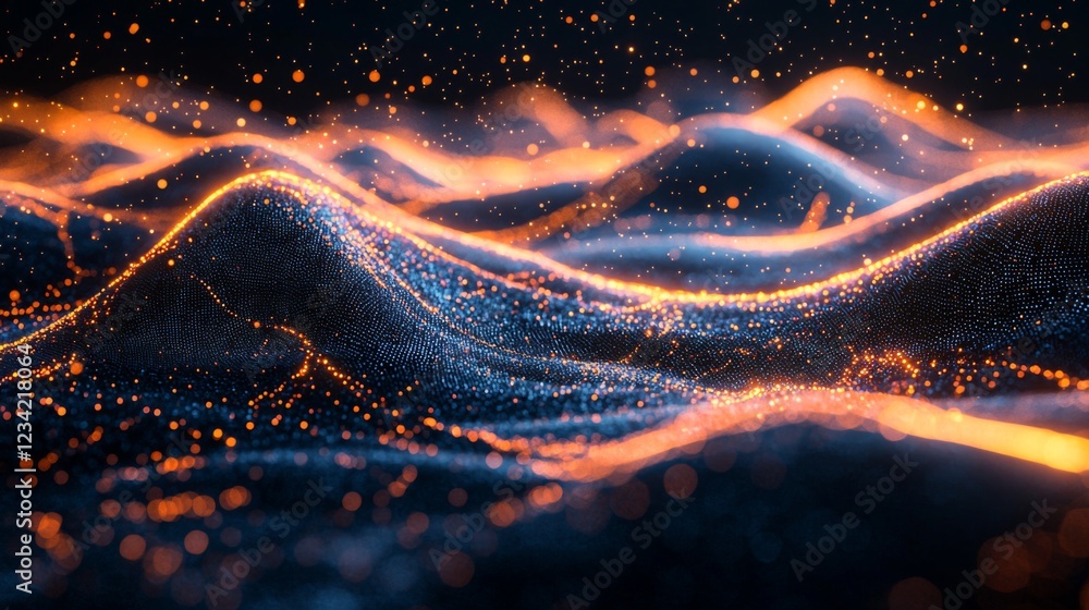 Poster dynamic waves of light a visual experience