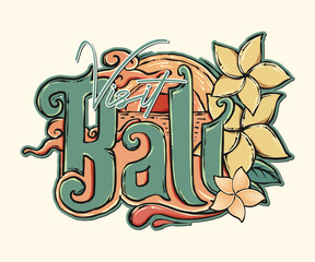 Bali Travel Destination Logo Vector 