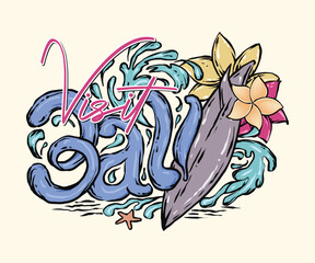 Bali Travel Destination Logo Vector 