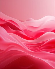 Obraz premium A bright red blending into soft pink magical energy waves abstract gradient background