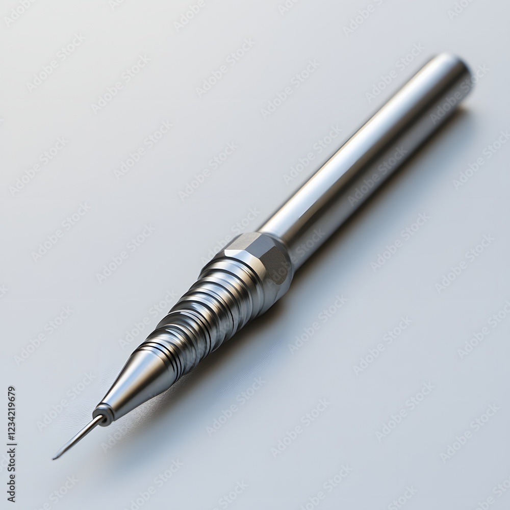 Poster sterile surgical drill isolated on a minimalist background with sharp precision bits ready for ortho