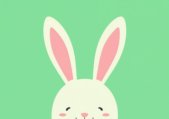 Obraz premium colorful bunny ears design green easter background decorating cards