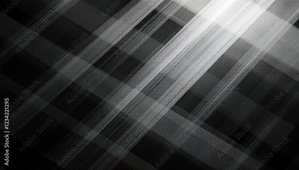 Poster abstract monochrome geometric pattern with light and shadow contrast
