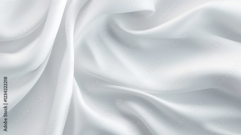 Poster soft abstract white fabric texture with elegant flow and subtle sheen ideal for backgrounds and desi