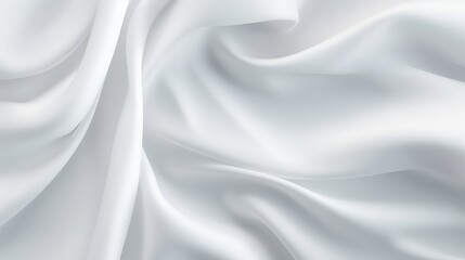 Obraz premium Soft Abstract White Fabric Texture with Elegant Flow and Subtle Sheen Ideal for Backgrounds and Design Projects