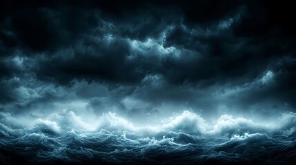 Obraz premium Dark Stormy Cloudscape at Night