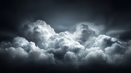 Dark Stormy Cloudscape at Night